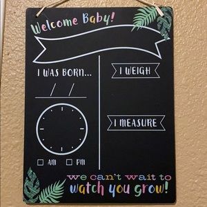 Welcome baby sign